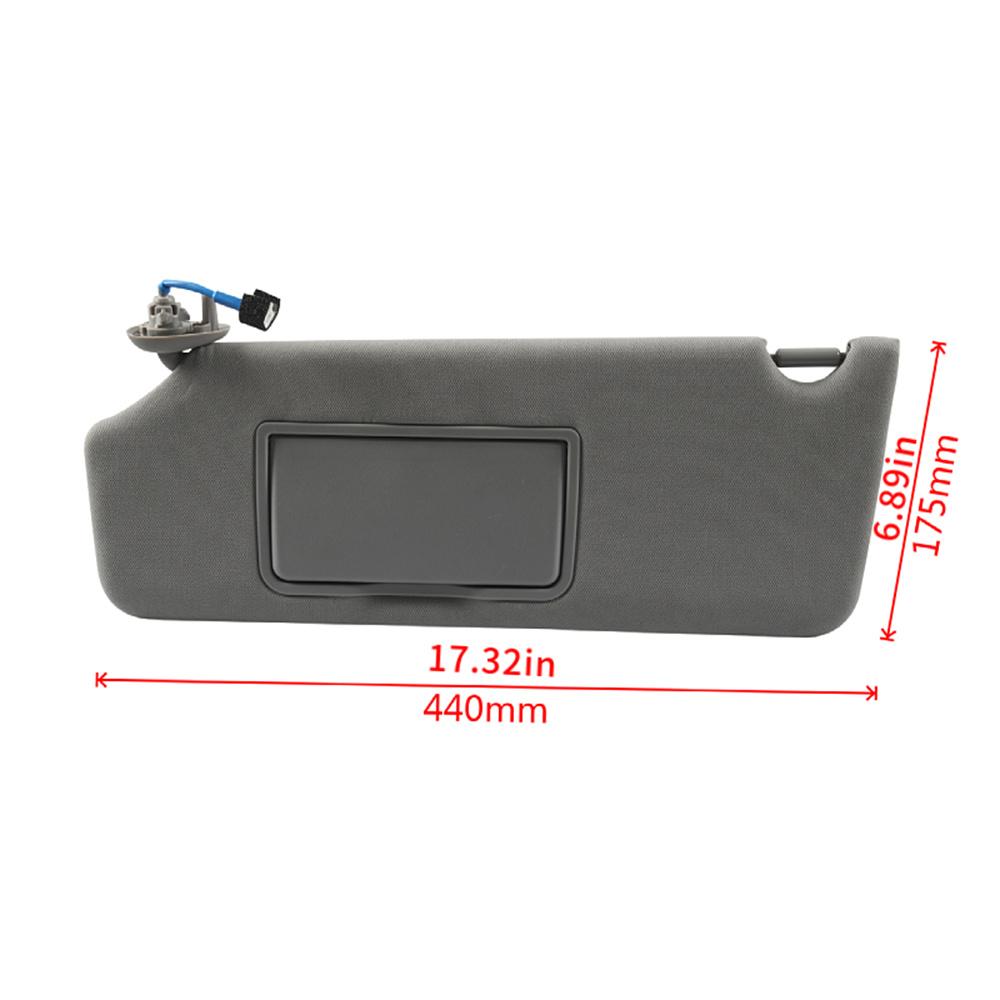 83280Tg7A12Zb Left Driver Side Sun Visor Gray For Honda Pilot Ridgeline 2017-22