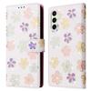 For Samsung Galaxy S24 FE Case RFID Blocking Flower Leather Phone Cover