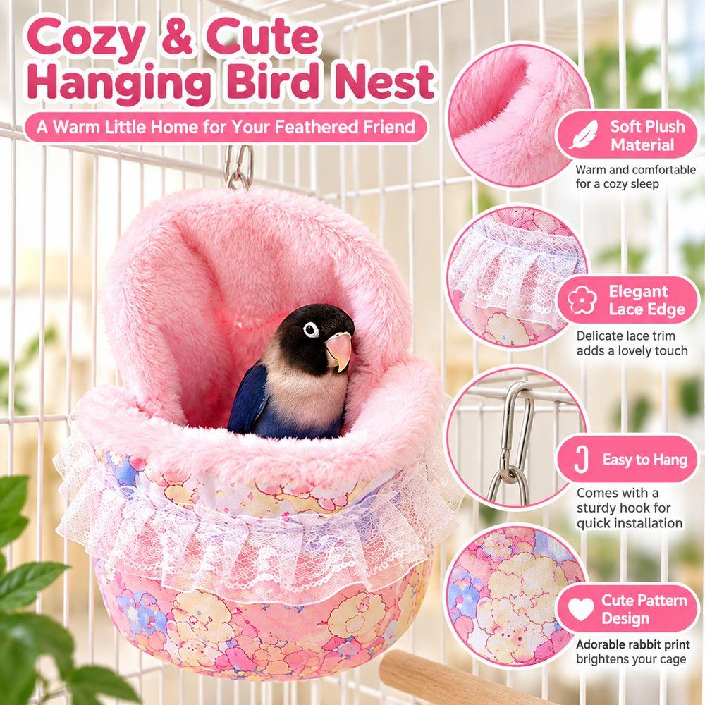 Warm Bird Sleeping Bag Small Pet Bed for Parakeet Cockatiel Lovebird Small Animal Cage Decor