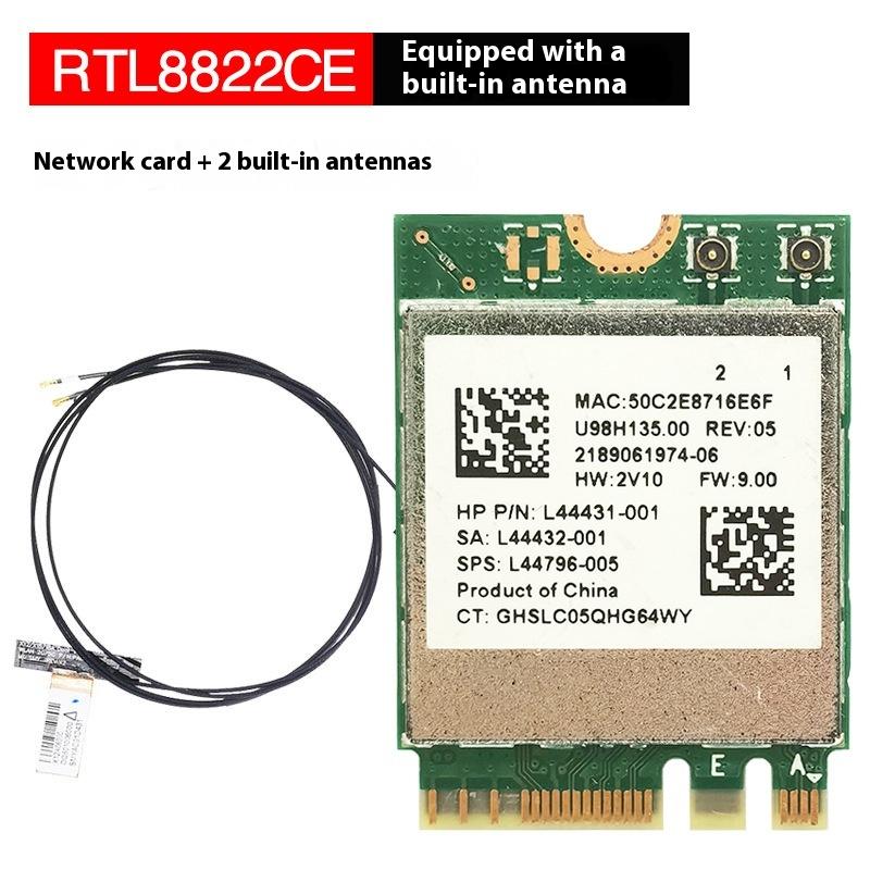 1 Set 2.4Ghz Bluetooth-Compatible Wifi Card Ipx Connector Card Rtl8822Ce Dual-Band 802.11Ac 1200Mbps M2 Wifi Card