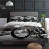 Motorcycle On The Road Vintage Duvet Cover With Pillow Case Custom 3pcs Bedding Set Quilt Cover Double Bed Home Textile