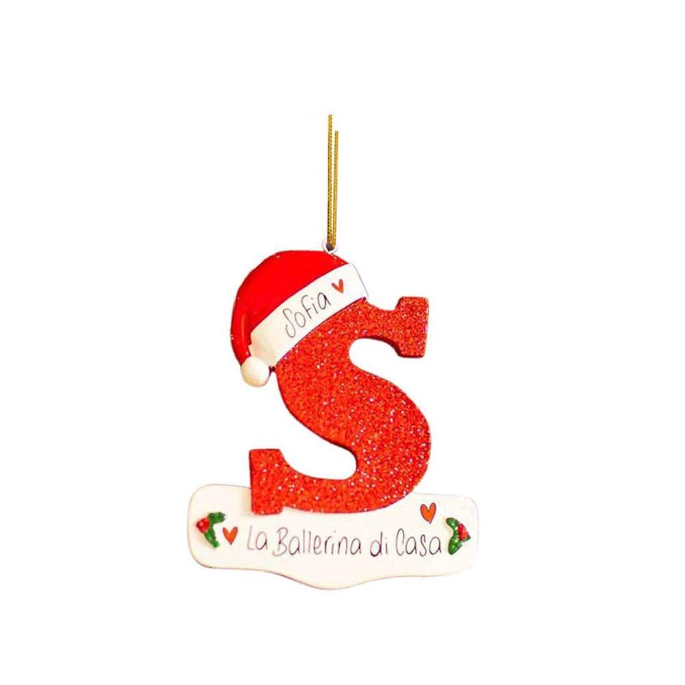 Xmas Christmas Tree 26 Letter Pendant Cartoon Christmas Tree Hanging Decor   Car Decorations