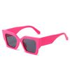 2022 Trendy Rose Red Square Sunglasses for Women - Large Frame, European & American Street Style