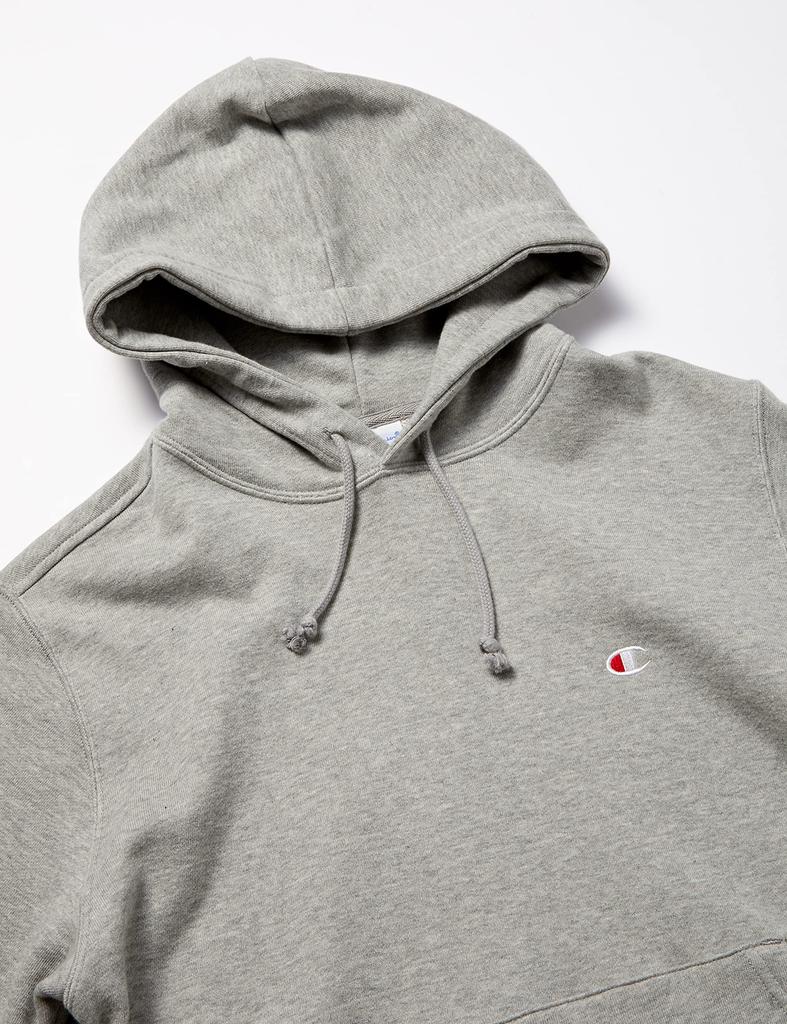 Champion (Старая модель) Толстовка с капюшоном с длинным рукавом и вышитым логотипом One Point, базовая мужская толстовка Oxford серого цвета, размер M