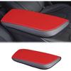 Чехол на подлокотник центральной консоли, подходит для аксессуаров Toyota Camry 2018-2023 2024 года, защитная накладка на подлокотник против царапин, кожаный коврик (Красная кожа)
