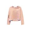 Crew Neck Sport Casual Pullover Sweatshirt Women Sweatshirt Pink White BV3452-606