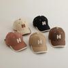 H-Letter Baseball Hat For Children Color Blocked Duck Tongue Hats Korean Kids Sunshade Peaked Cap Boy Girl Sun Visor Cap