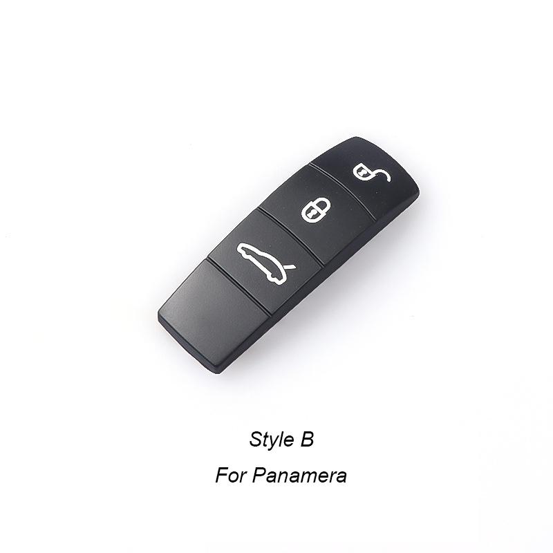 AABKQ1 For Porsche Cayenne Macan Panamera 911 718 Key Repair Kit Metal Frame Button Cover Tail Hanging Keychain Replacement Parts Set