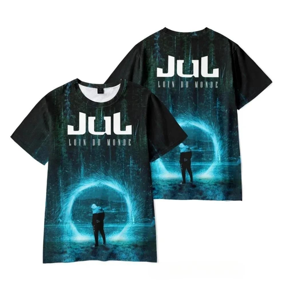 Летняя детская одежда для взрослых, хип-хоп-тренд, футболки с коротким рукавом, топы, свободная уличная одежда, популярный рэпер JuL, новый альбом, 3D футболки