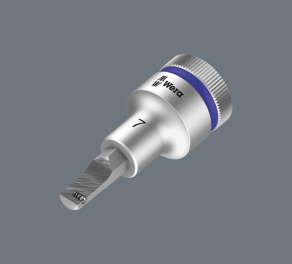 WERA Drive Bit 4mm 35mm Overall 003031 3/8" Hex-Plus Socket, Tip, Length,