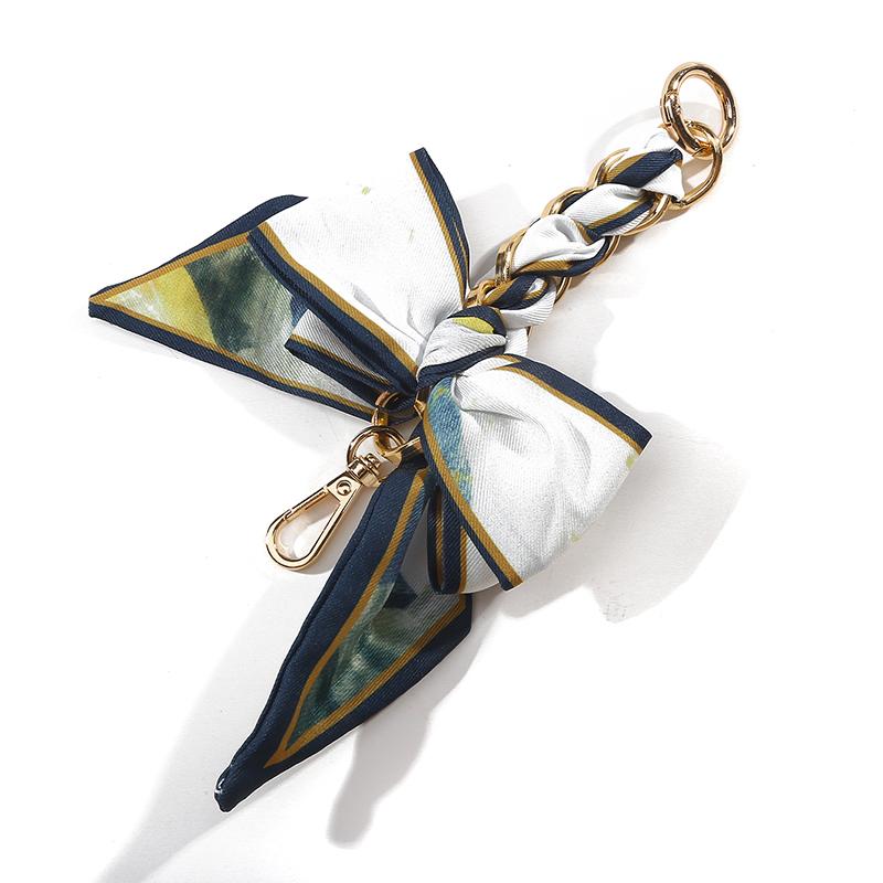 Творческий элегантный большой бант шарф брелок женский рюкзак сумка-тоут багаж подвеска милый автомобиль брелок модный брелок цепочка