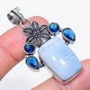 Natural Owhyee Opal, Topaz 925 Sterling Silver Jewelry Pendant 2.05" R0l41