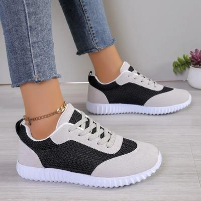 Мода 2024 горячая распродажа обувь женская на шнуровке женская вулканизированная обувь весна осень мягкая подошва дышащая сетка повседневная плоская обувь для ходьбы