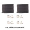 1Set No Tie Elastic Shoelace W/Shoe Buckle Leisure Sneakers   Unisex Shoe Lace