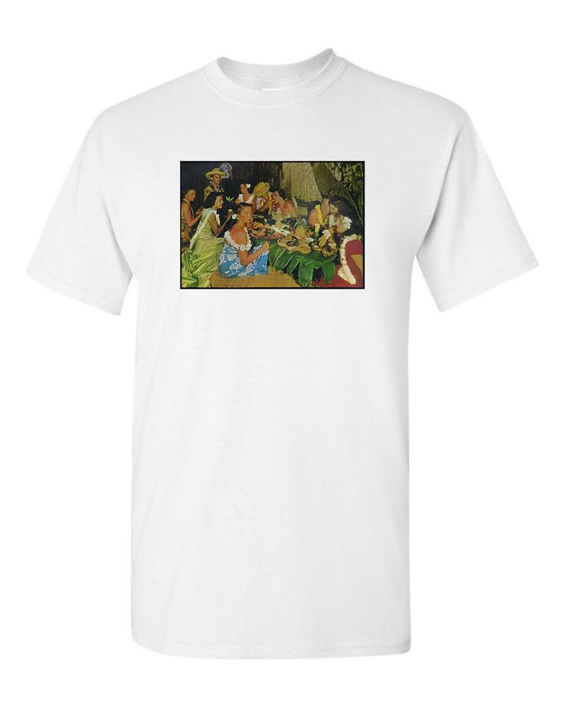 Retro Tiki T Shirt White 100% Cotton Mug Bar No. 25 Restaurant