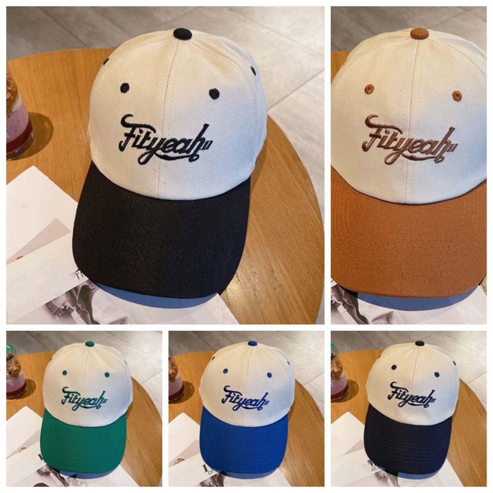 Sunscreen Unisex Peaked Cap Korean Style Summer Sunshade Hats Letter Embroidery Baseball Cap  Men