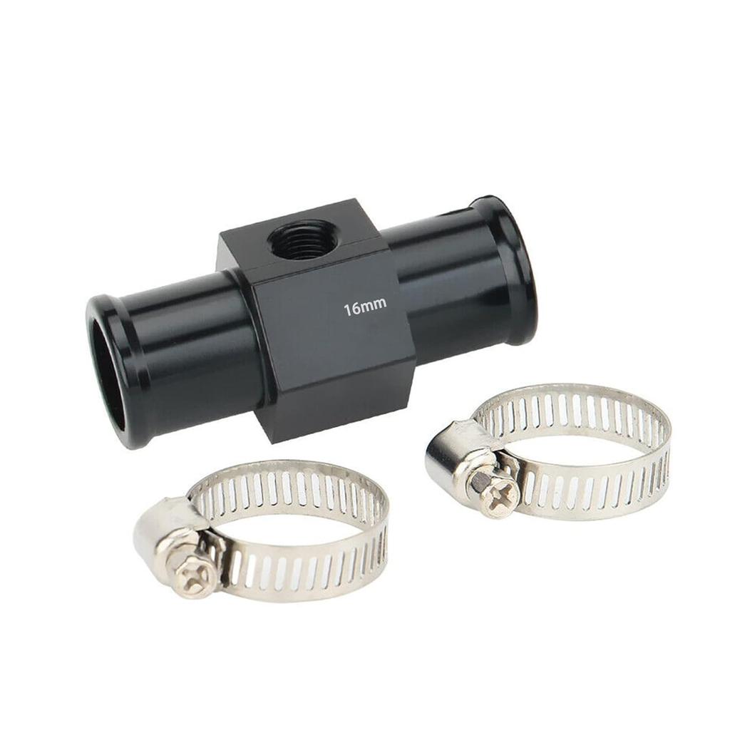 Black Water Temp Gauge Radiator Temperature Water Temp Joint Pipe Sensor Hose Adapter 18MM 20MM 22MM 24MM Interior Parts