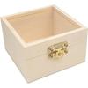 Box - Case - With Glass - Wood - 8x8x5 Cm - To Decorate and Personalize