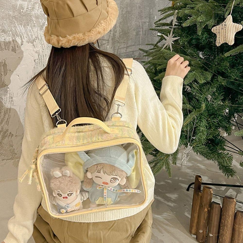Y2k Harajuku Ita Bag DIY Student Backpack Japanese Style Transparent Itabag Girls