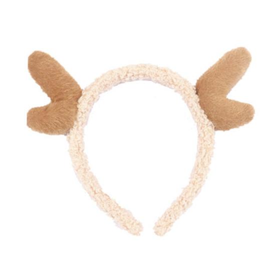 Christmas Headband Plush Reindeer Antlers Headband Holiday Costume Accessories for Christmas Party Favors Photo Booth Props
