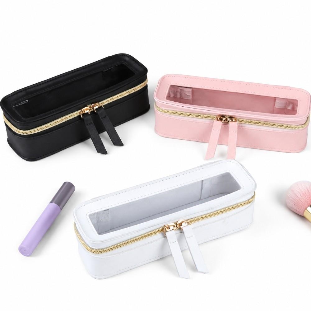 PU Cosmetic Bag Transparent Storage Pouch Daily Necessities Pencil Case Travel