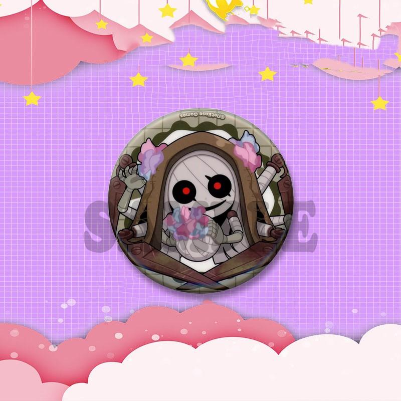Game Peripheral Identity V Round Brooch Cartoon Emma Emily Lanternist Badges DIY Clothes Backpack Accessories Jewelry Pins Gifts