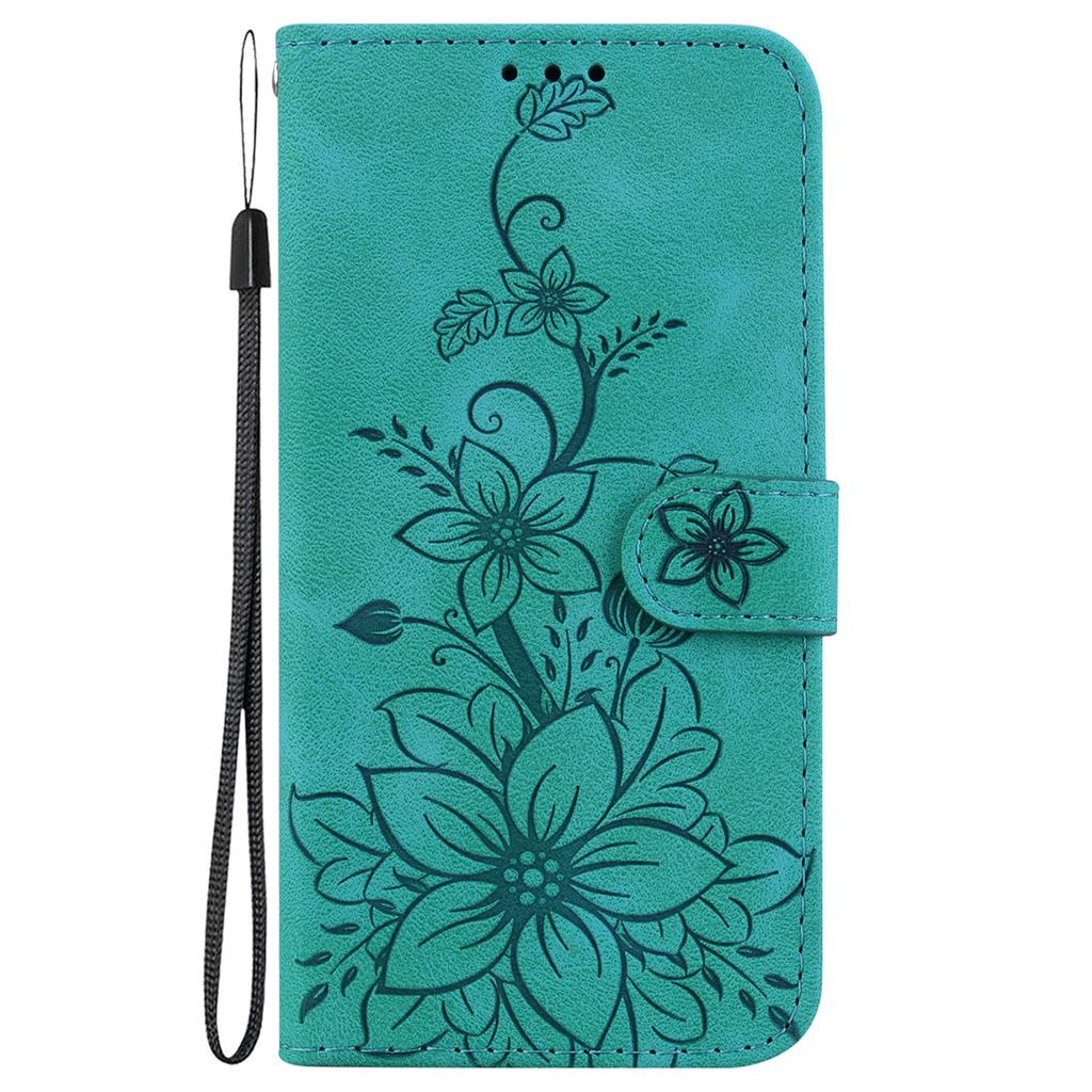 For For Samsung Galaxy S Series,A Series,M Series,Note Series,F Series,J Series.Embossing Process Lily Flower Wallet Leather Flip Cover Case