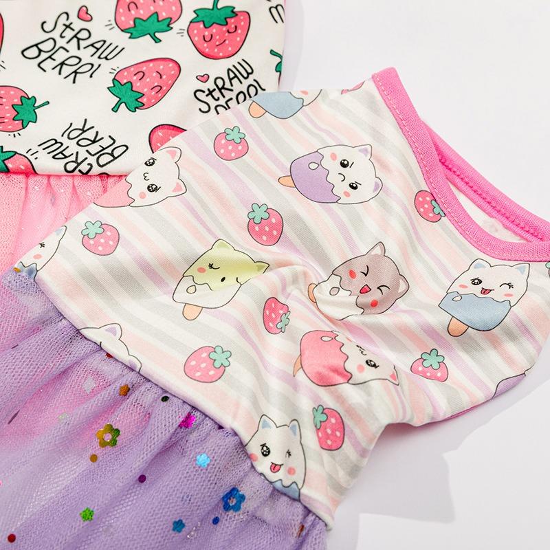 Source Factory Summer Pet Puppy Cute Princess Dress New New Dog Cartoon Skirt Pet Clothing