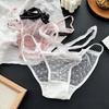 Female Spring and Summer Fashion New Sexy Mesh Lace Cross Strap Panties