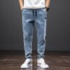 Мужские повседневные джинсовые брюки, винтажные джинсы большого размера