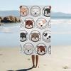 Cartoon Dog Print Beach Towel Cartoon Cute Summer Kids Large Bath Pool Beach Towel Microfiber Absorbent For Swimming Travel