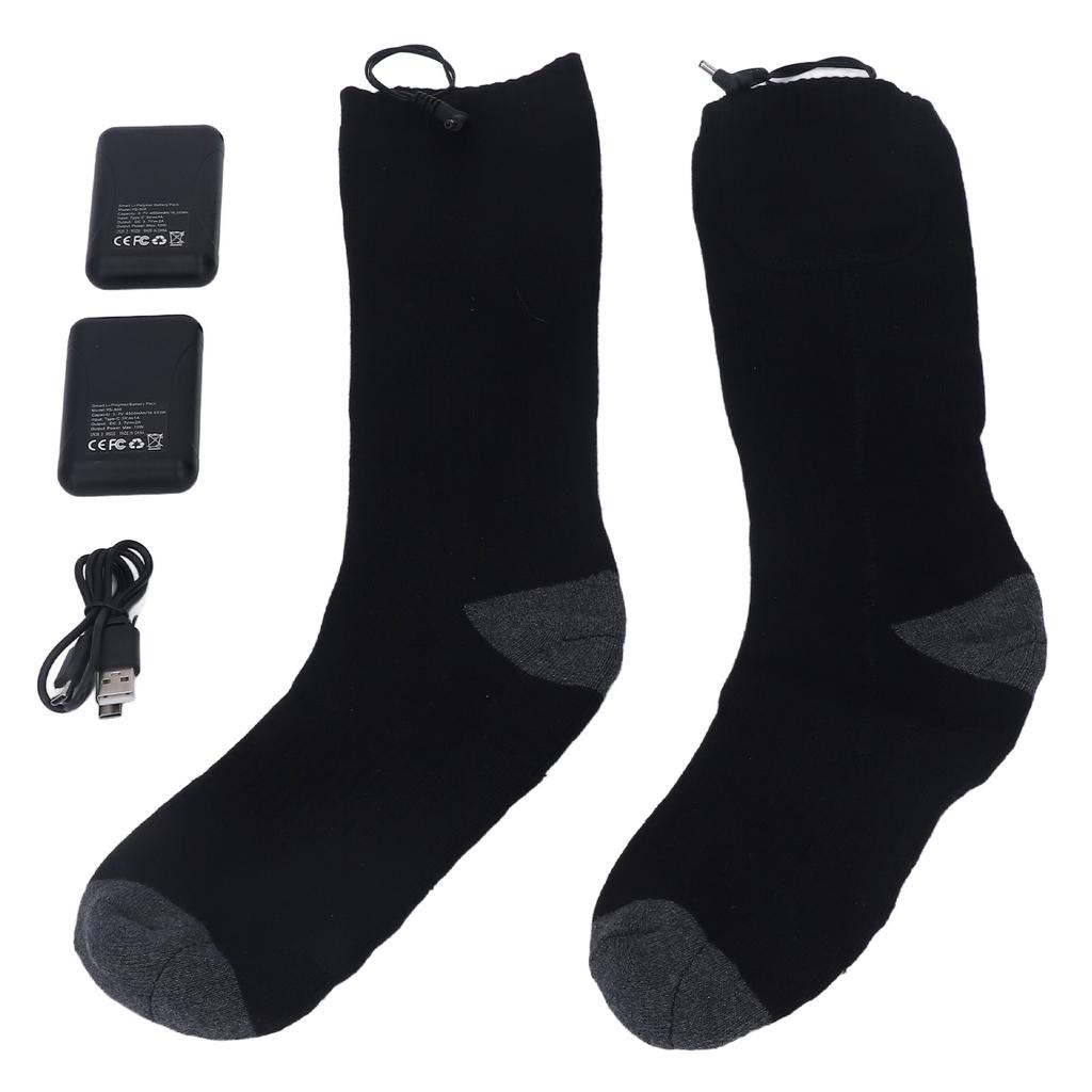 Носки с подогревом Теплее 3 уровня нагрева Зарядка через USB Удобные моющиеся для мужчин и женщин