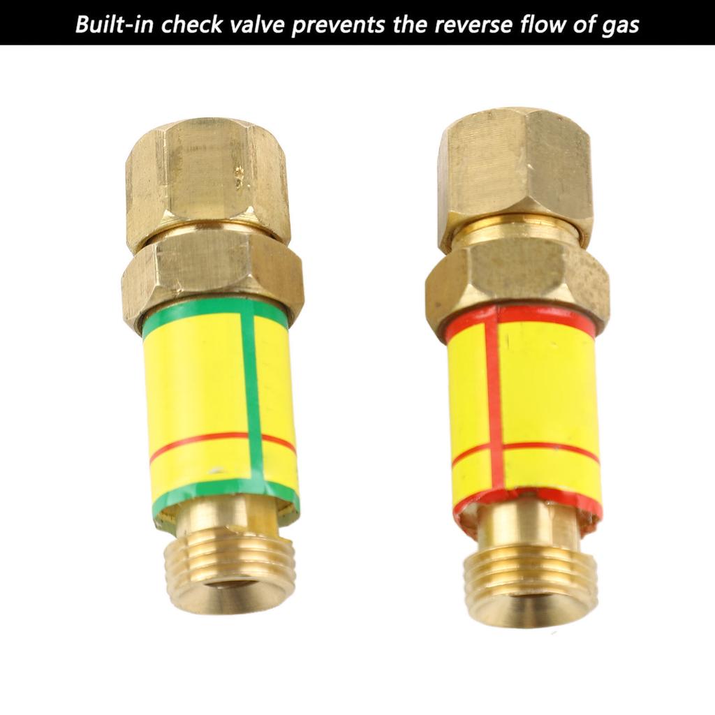 Oxygen Acetylene Valve, Built-in Check Valve Prevents Backlash, High Quality Brass Construction, Easy to Control, Inspect, Clean and