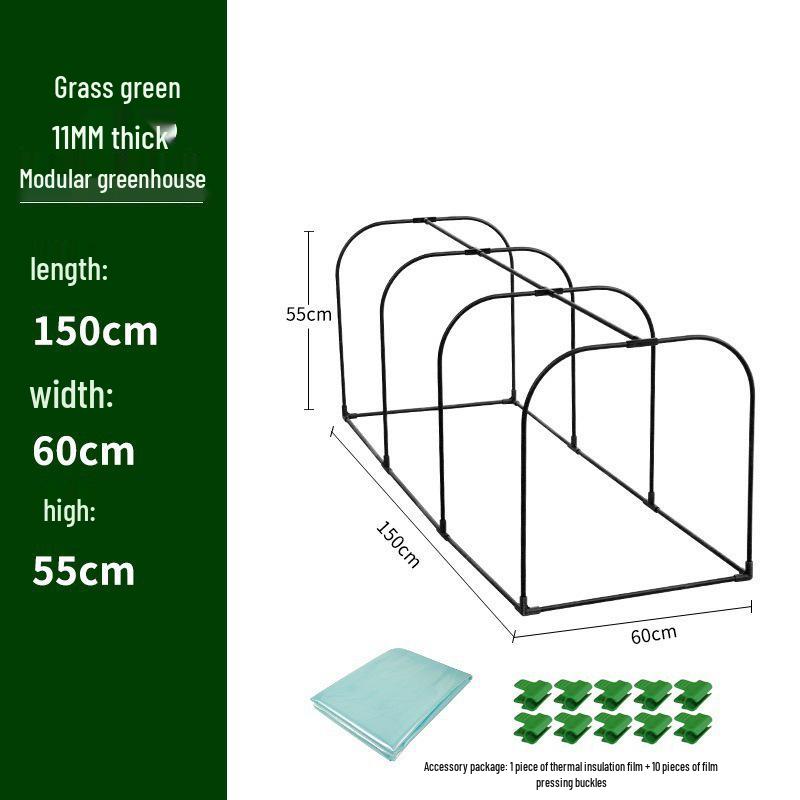 Modular Rainproof Frostproof Greenhouse for Plants and Seedlings - Insulated Small Garden Shed