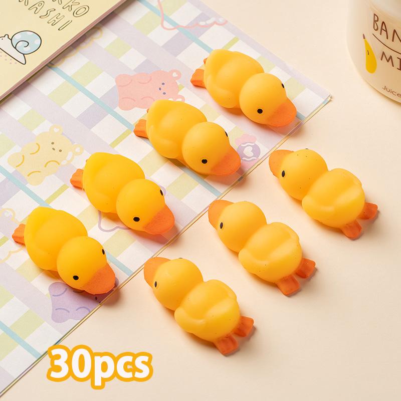 10/20/30pcs Yellow Duck Mochi Squishy Cute Squeeze Stress Toys Squishy Taba Party Favors Gift Carnival Bag Stuffers Kids Prizes