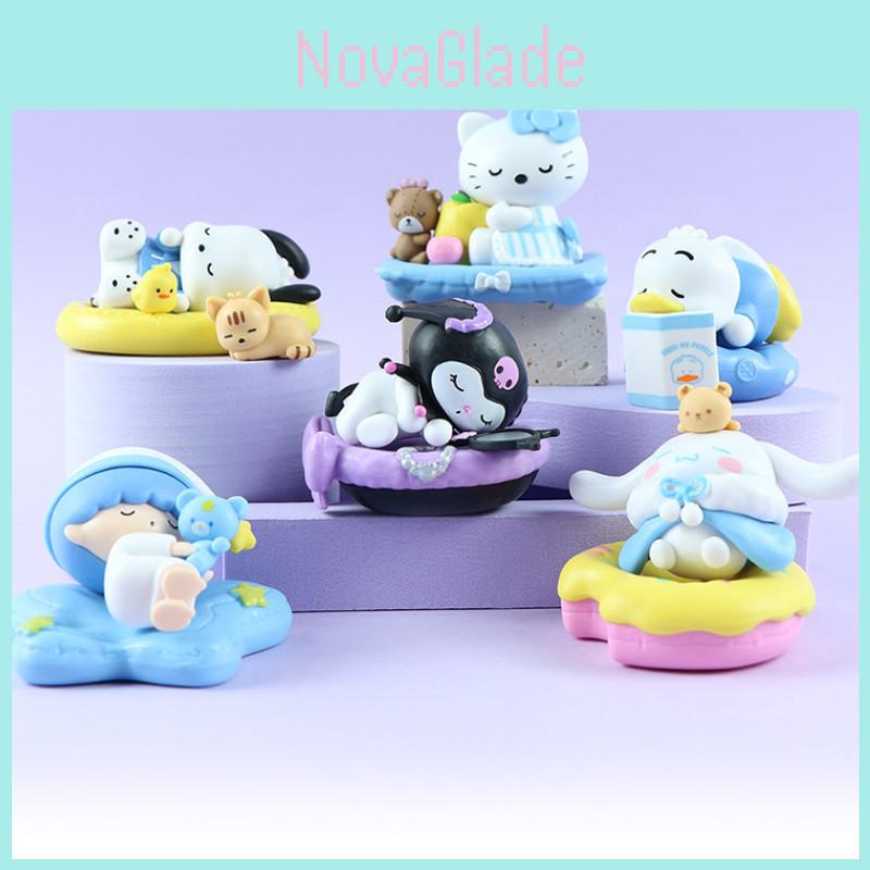 Cute Sleeping Kuromi Kt Big Ear Dog Action Figure Toy Wholesale Pvc Material