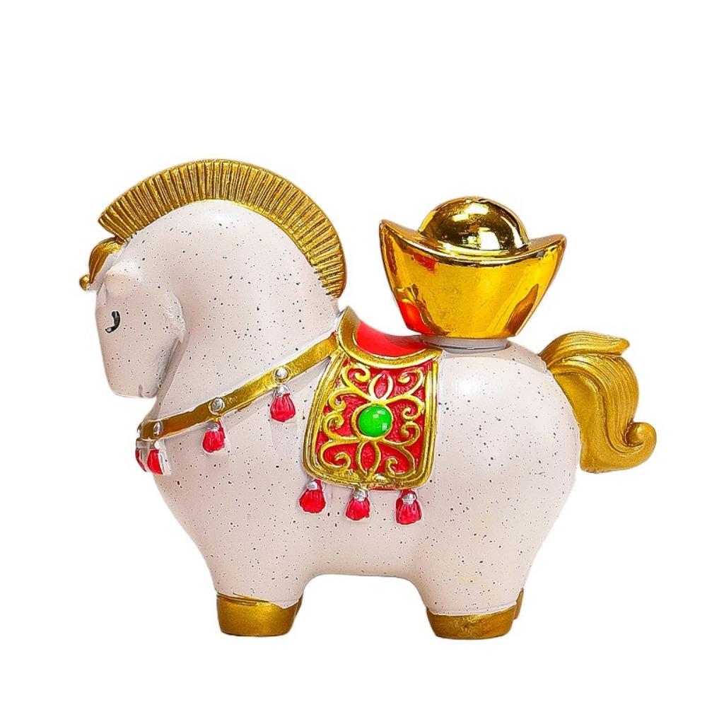 Resin Horse Miniature Horse Mascot Desktop Ornament 2026 Chinese New Year Horse Figurine Office