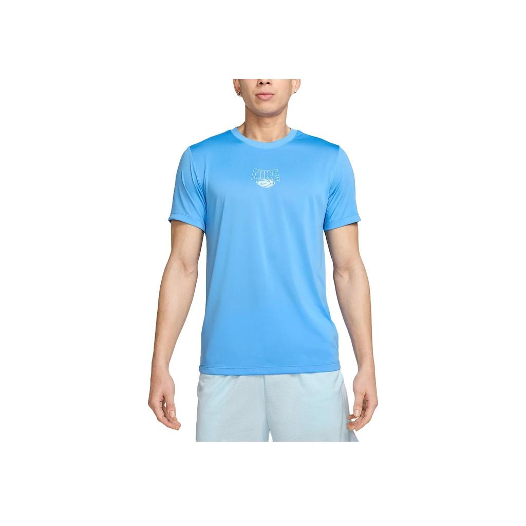 Nike Skin-Friendly Comfortable Breathable Moisture-Wicking Short Sleeve T-Shirt Men Tops Blue HF6212-412