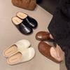 French Platform Versatile Simple Bag Head Half Slippers Women's Shoes 2025 New Spring and Summer Retro Niche Lazy Single Shoes