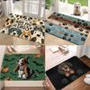 Cute Dog Cartoon Print Soft Non Slip Easy To Clean Entrance Living Room Floor Mat Decorative Pet Friendly Home Decoration Rug