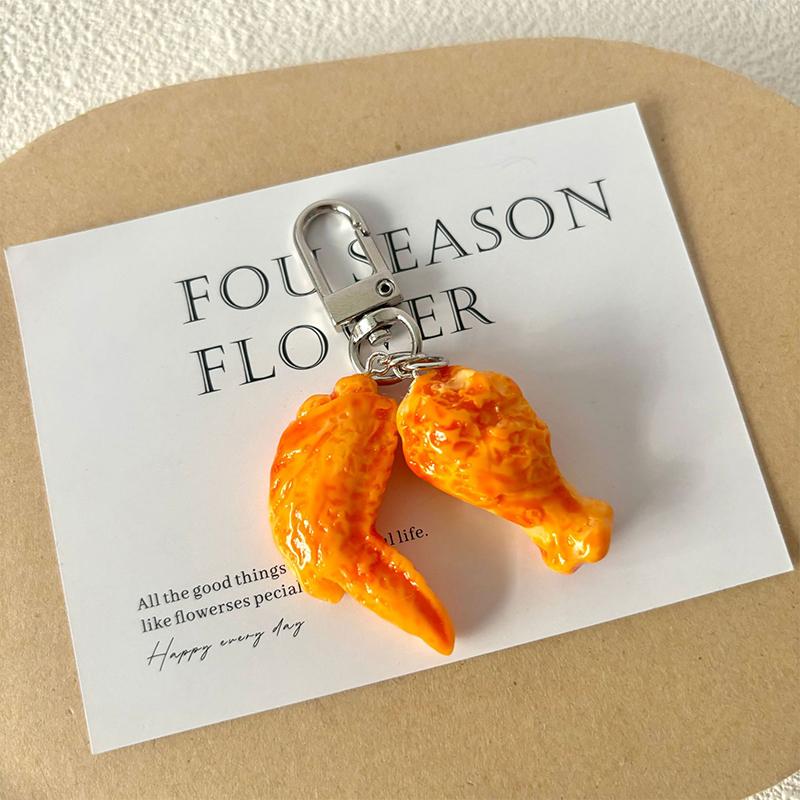 Милый сэндвич куриные крылышки куриные ножки картофель фри бургер брелок творческая имитация еды брелок сумка кулон