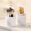 1pcs Makeup Brush Storage Cylinder Rotating Dustproof Desktop Lipstick Powder Brush Bucket Dressing Table Storage Rack Cosmetics