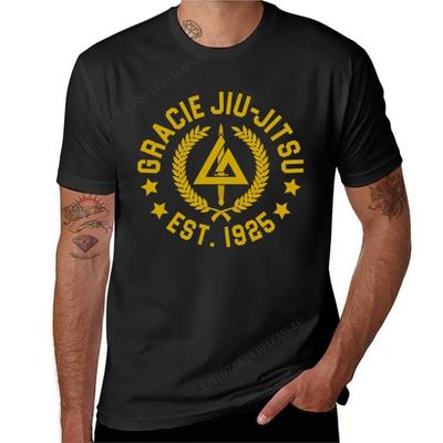 Gracie Jiu Jitsu 1925 боевые искусства футболка летний топ на заказ создай свою мужская винтажная футболка