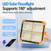 Rechargeable Solar Flood Light Outdoor Portable LED Reflector Spotlight Rechargeable Projector Floodlight Construction Lamp