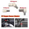 0/45/90Degree M18X1.5 Adapter Universal Car Exhaust System Oxygen Sensor Extender Spacer Catalytic Converter O2 Sensor Extension