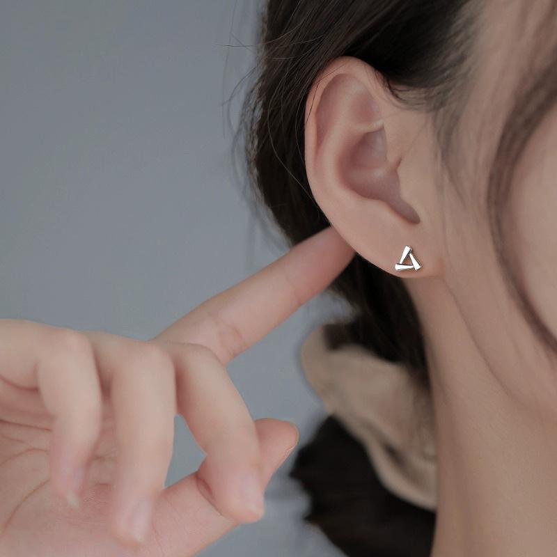 Геометрические вращающиеся серьги-гвоздики New Niche Design Temperament Ear Jewelry Winter