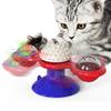 Windmill Cat Toy Rotating Interactive Multifunctional Kitten Comb Toy for Wall Door