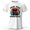 Cute HandDrawn Cat Doodle Print 100 Cotton TShirt Ultra Soft Round Neck Short Sleeve Tee for Unisex Unisex