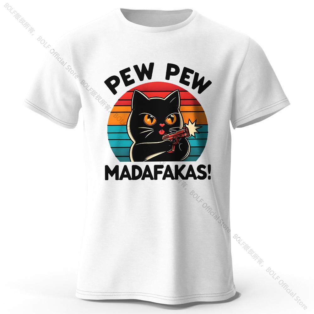 Cute HandDrawn Cat Doodle Print 100 Cotton TShirt Ultra Soft Round Neck Short Sleeve Tee for Unisex Unisex