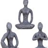 Декор, Статуэтка Позы Йоги для Домашнего Декора, Фигурка для Духовной Комнаты 3 шт. Подарок